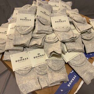 [25 Pack] Bombas Lightweight Marl Gray Crew Socks